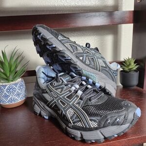 ASICS Black and Light Blue Trail Shoes